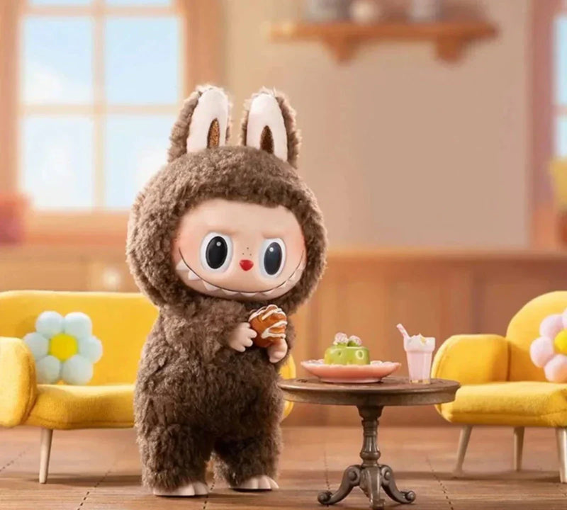 Pop Mart Labubu Tasty Macarons 'Chestnut Cocoa' Marrom